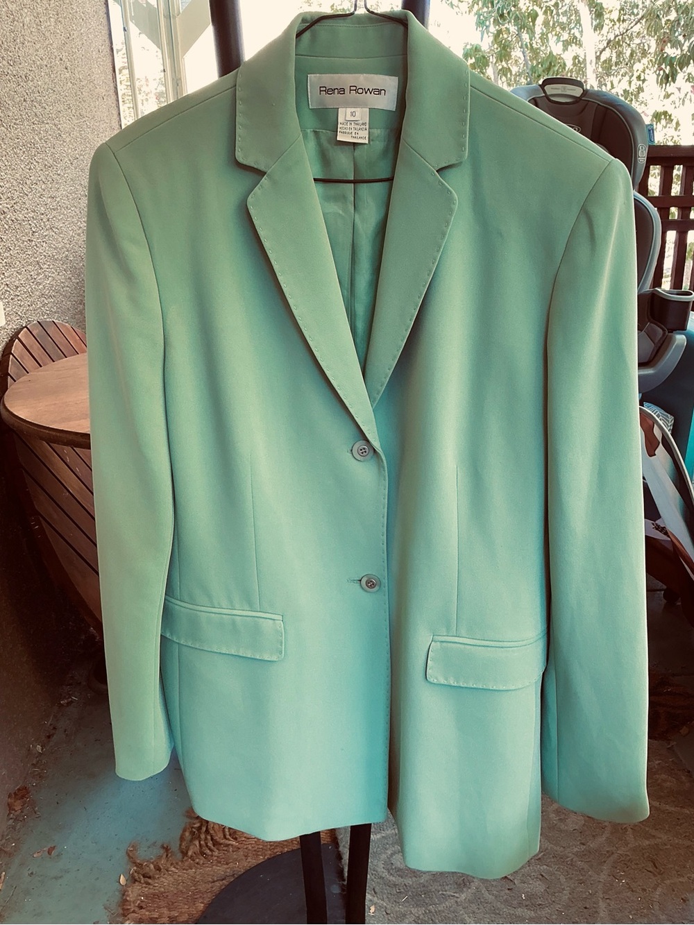 Rena Rowan Mint Green Single-Breasted Blazer sz 10